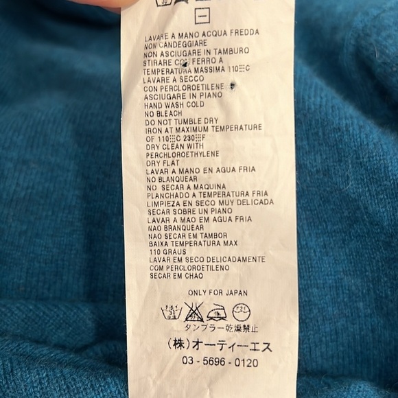 Weekend Max Mara Blue Cashmere Turtleneck Size M - Picture 8 of 12